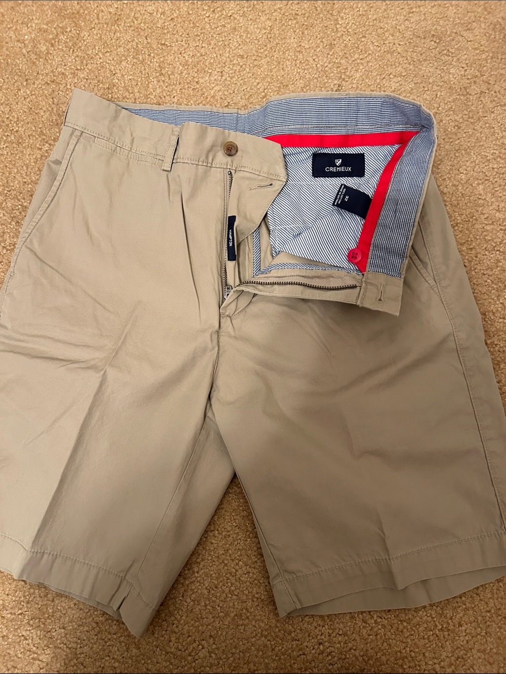 Club Room Men's Tan Flat-Front Casual Shorts